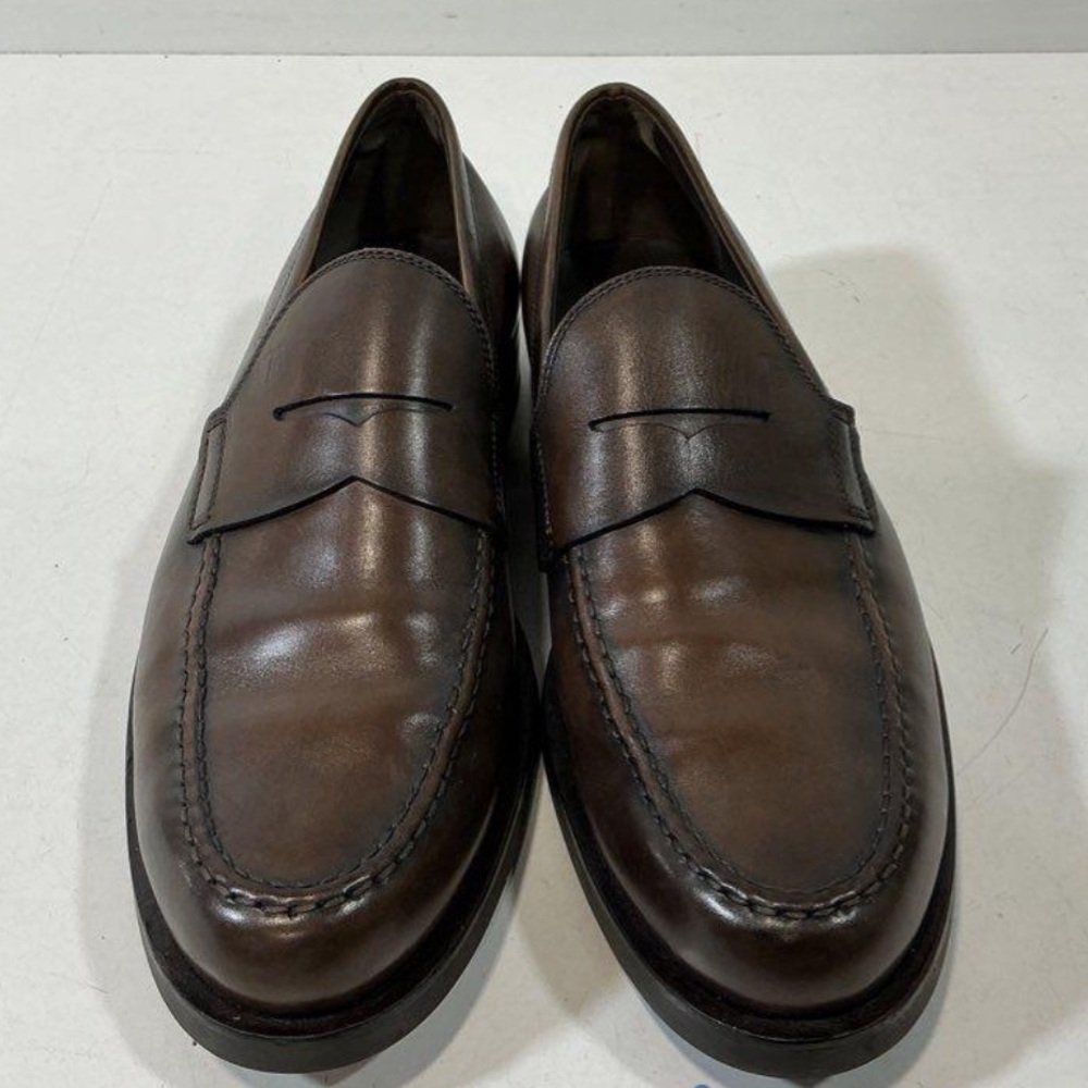 Men’s Tod’s Brown Leather Penny Slip On Loafers Size 9.5